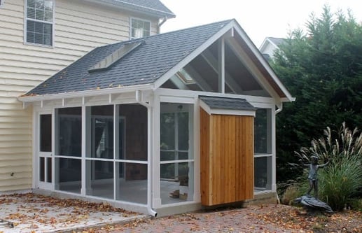Central Maryland home with a custom screened-in porch by Villa Builders