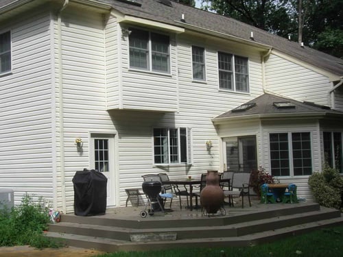Exterior view of a remodeled home by Villa Builders in Annapolis, Maryland